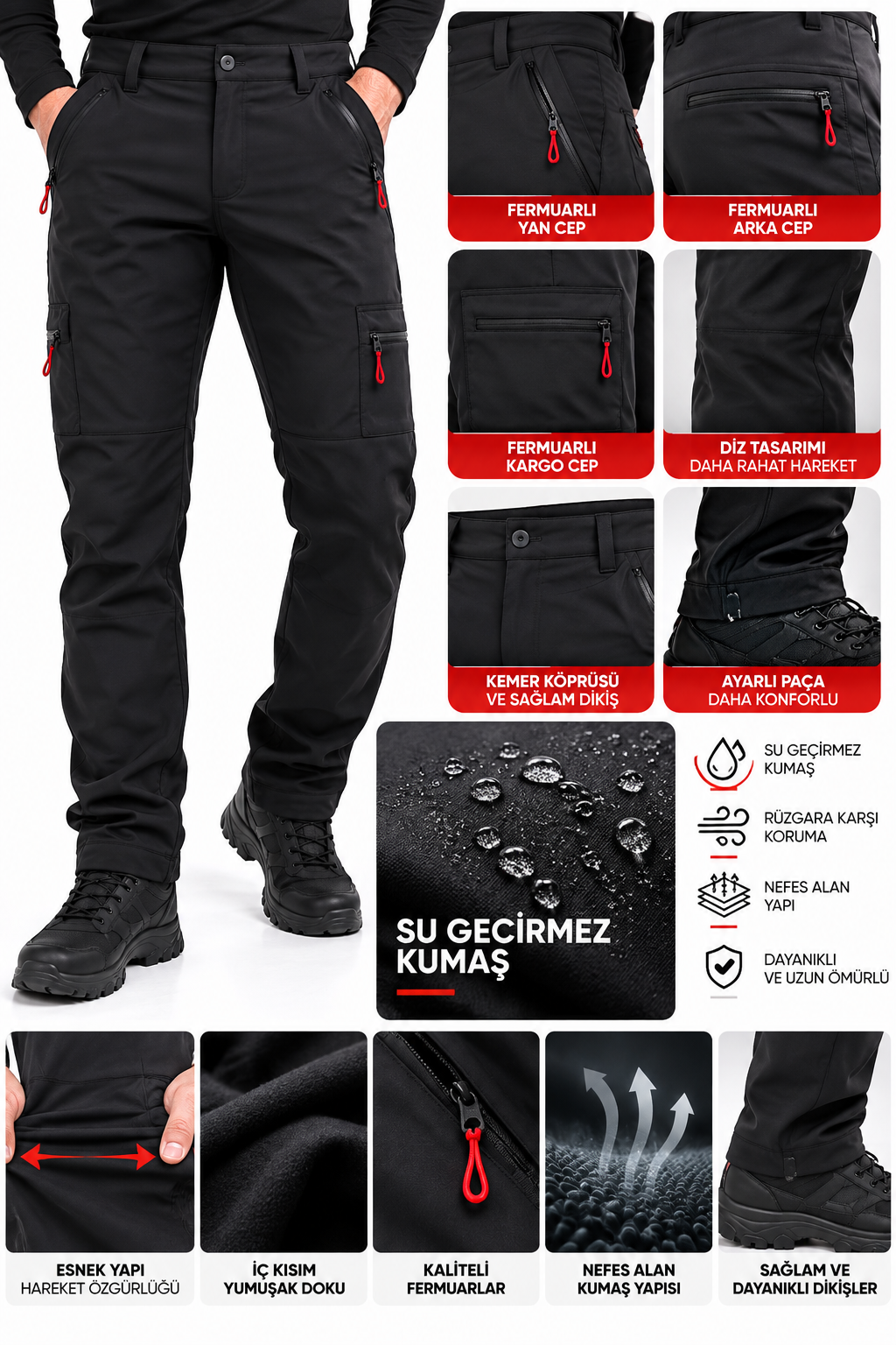🌧️ Su Geçirmez Softshell Takım | İş & Günlük Kullanım 🏕️