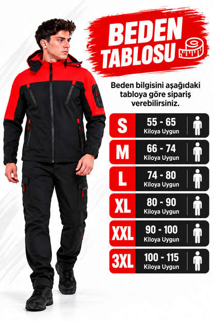 🌧️ Su Geçirmez Softshell Takım | İş & Günlük Kullanım 🏕️