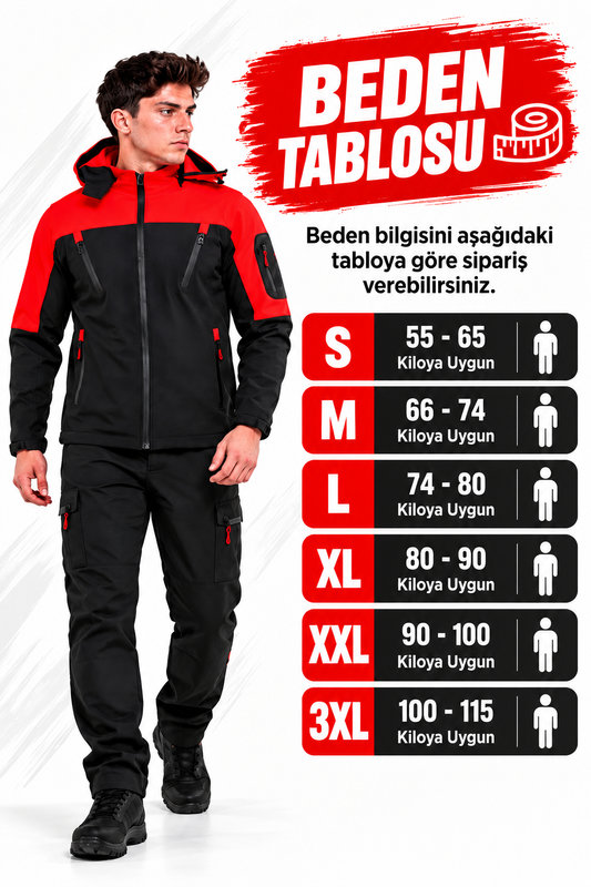🌧️ Su Geçirmez Softshell Takım | İş & Günlük Kullanım 🏕️