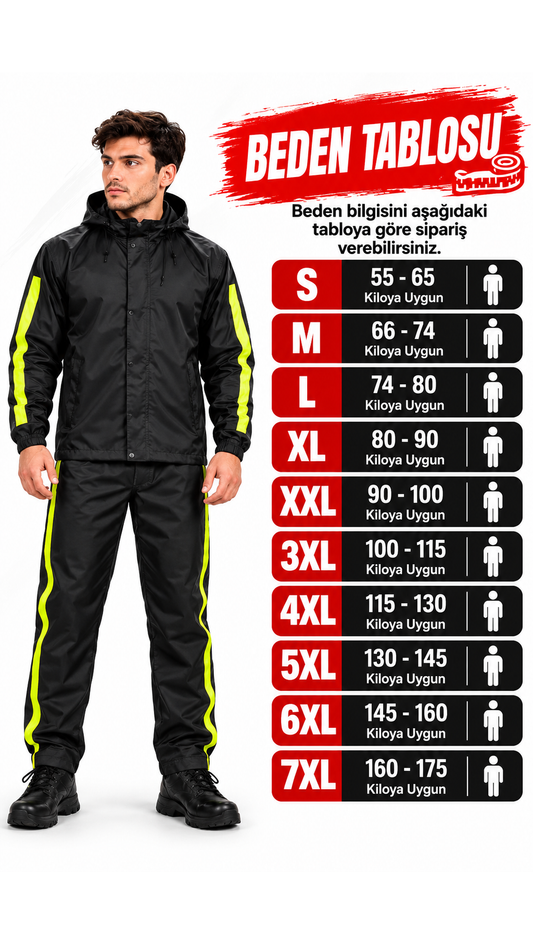 ☔ %100 Su Geçirmez Motorcu Yağmurluk Takımı 🌧️